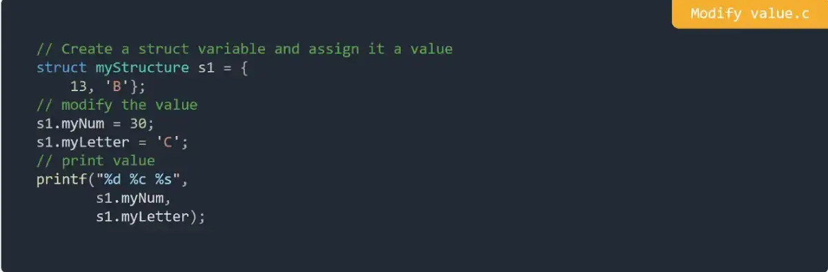 Modify value in C Programming