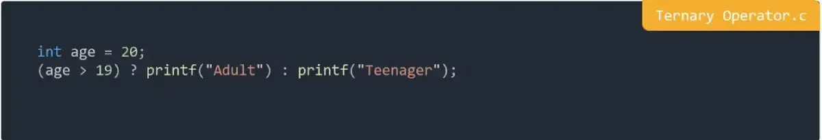 ernary operator in C Programming