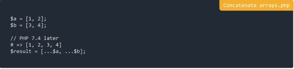 Concatenate arrays in PHP