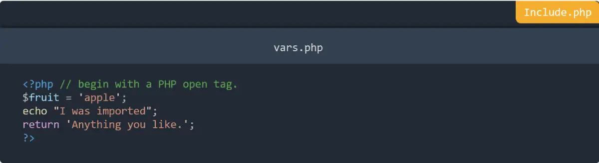 Includes in PHP