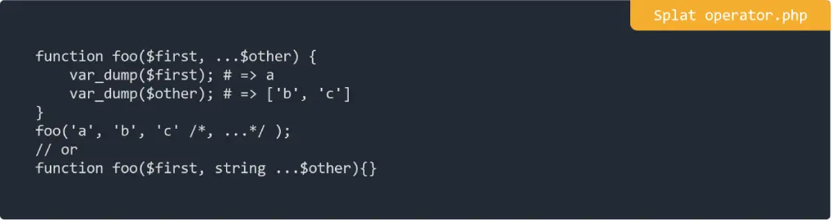 Splat operator in PHP