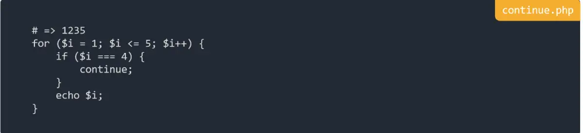 continue in PHP