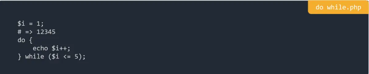 do while in PHP
