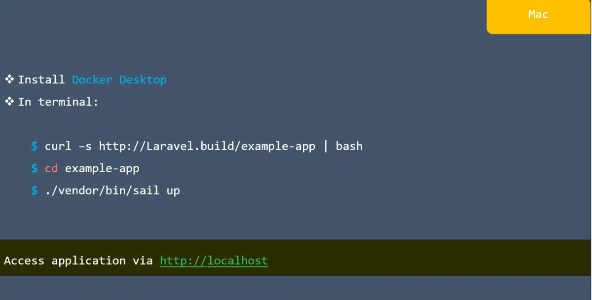 Installing Laravel in Mac