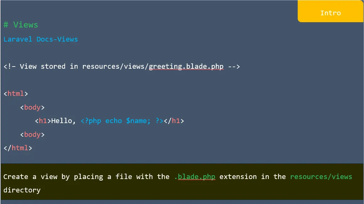 Intro in laravel