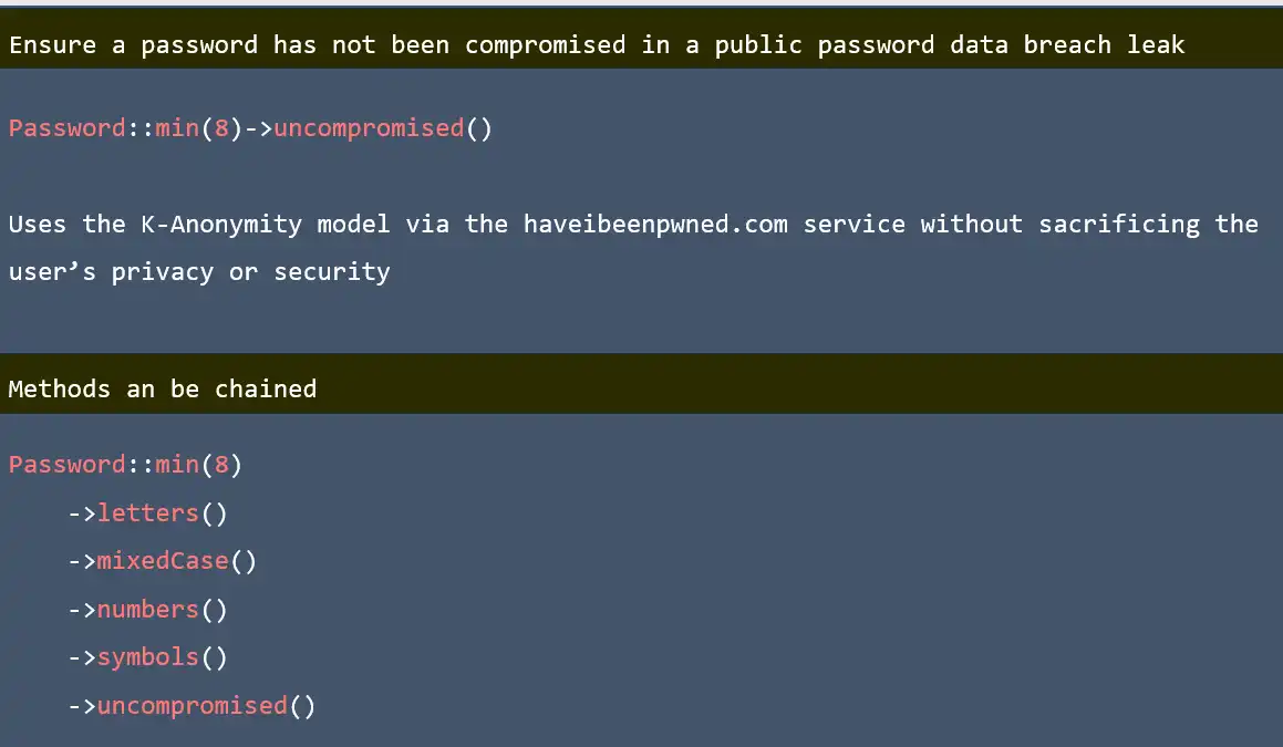 Validate password in laravel