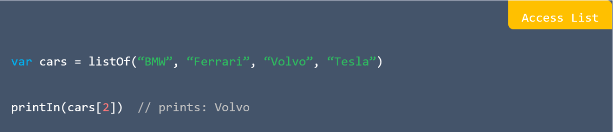 Access list in kotlin