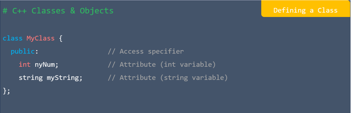 Defining a class in C++