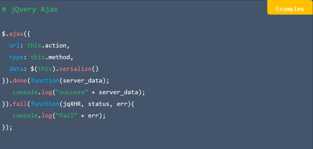 Examples jQuery ajax