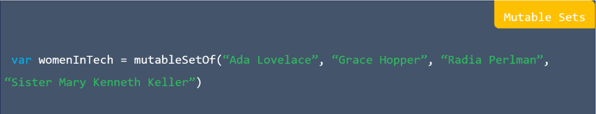 Mutable Sets in kotlin