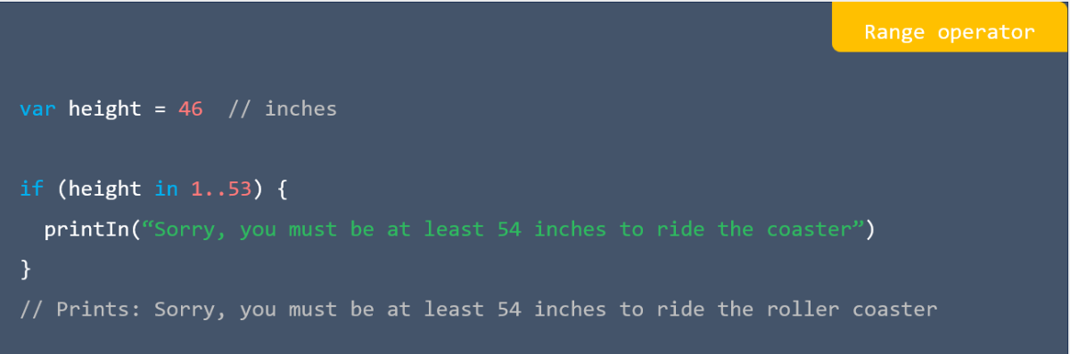 Range operator in kotlin