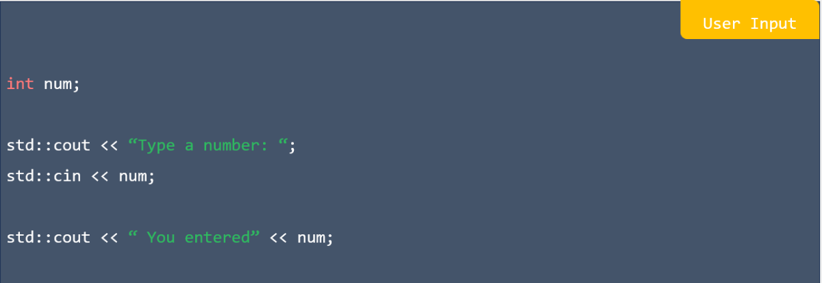 User input in C++